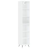 vidaXL Highboard Hochglanz-Weiß 34,5x32,5x180 cm...