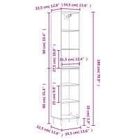 vidaXL Highboard Wei&szlig; 34,5x32,5x180 cm Holzwerkstoff