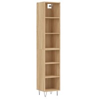 vidaXL Highboard Sonoma-Eiche 34,5x32,5x180 cm Holzwerkstoff