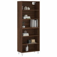 vidaXL Highboard Braun Eichen-Optik 69,5x32,5x180 cm Holzwerkstoff