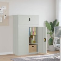 vidaXL Aktenschrank Hellgrau 90x40x145 cm Stahl