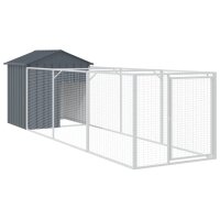 vidaXL Hundehütte mit Dach Anthrazit 117x405x123 cm...