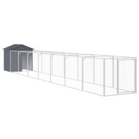 vidaXL Hundehütte mit Dach Anthrazit 117x813x123 cm...