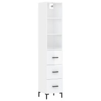 vidaXL Highboard Hochglanz-Weiß 34,5x34x180 cm...