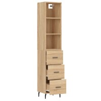 vidaXL Highboard Sonoma-Eiche 34,5x34x180 cm Holzwerkstoff