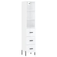 vidaXL Highboard Hochglanz-Weiß 34,5x34x180 cm...