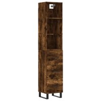 vidaXL Highboard Räuchereiche 34,5x34x180 cm...