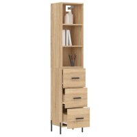 vidaXL Highboard Sonoma-Eiche 34,5x34x180 cm Holzwerkstoff