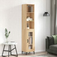 vidaXL Highboard Sonoma-Eiche 34,5x34x180 cm Holzwerkstoff