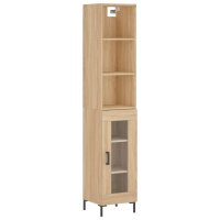 vidaXL Highboard Sonoma-Eiche 34,5x34x180 cm Holzwerkstoff