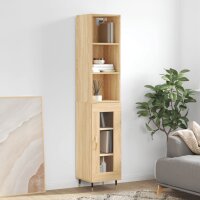 vidaXL Highboard Sonoma-Eiche 34,5x34x180 cm Holzwerkstoff