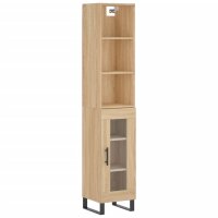 vidaXL Highboard Sonoma-Eiche 34,5x34x180 cm Holzwerkstoff