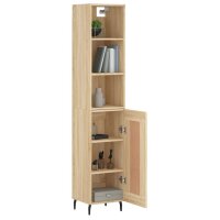 vidaXL Highboard Sonoma-Eiche 34,5x34x180 cm Holzwerkstoff