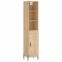 vidaXL Highboard Sonoma-Eiche 34,5x34x180 cm Holzwerkstoff