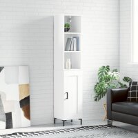 vidaXL Highboard Hochglanz-Weiß 34,5x34x180 cm...