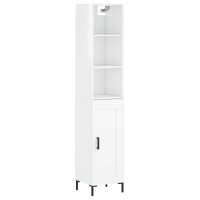 vidaXL Highboard Hochglanz-Weiß 34,5x34x180 cm...