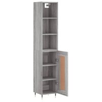 vidaXL Highboard Grau Sonoma 34,5x34x180 cm Holzwerkstoff