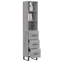 vidaXL Highboard Grau Sonoma 34,5x34x180 cm Holzwerkstoff