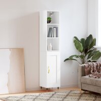 vidaXL Highboard Hochglanz-Weiß 34,5x34x180 cm...