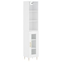 vidaXL Highboard Hochglanz-Weiß 34,5x34x180 cm...