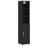 vidaXL Highboard Schwarz 34,5x34x180 cm Holzwerkstoff