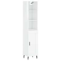 vidaXL Highboard Hochglanz-Weiß 34,5x34x180 cm...