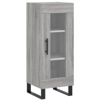 vidaXL Highboard Grau Sonoma 34,5x34x180 cm Holzwerkstoff