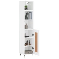 vidaXL Highboard Wei&szlig; 34,5x34x180 cm Holzwerkstoff