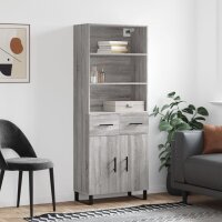 vidaXL Highboard Grau Sonoma 69,5x34x180 cm Holzwerkstoff