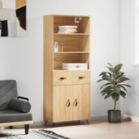 vidaXL Highboard Sonoma-Eiche 69,5x34x180 cm Holzwerkstoff