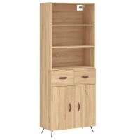 vidaXL Highboard Sonoma-Eiche 69,5x34x180 cm Holzwerkstoff