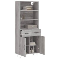 vidaXL Highboard Grau Sonoma 69,5x34x180 cm Holzwerkstoff