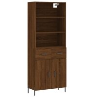 vidaXL Highboard Braun Eichen-Optik 69,5x34x180 cm Holzwerkstoff