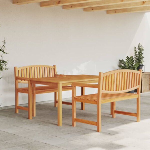 vidaXL 3-tlg. Garten-Essgruppe Massivholz Teak