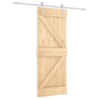 vidaXL Schiebetür mit Beschlag 80x210 cm Massivholz...