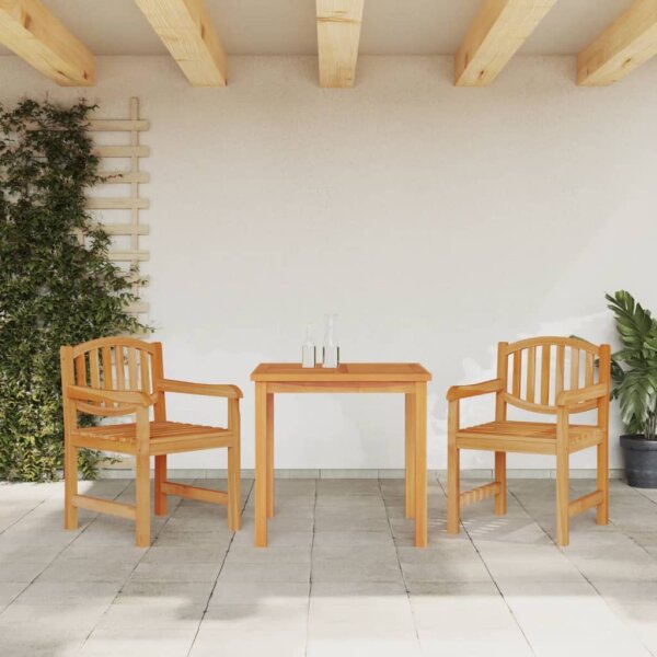 vidaXL 3-tlg. Garten-Essgruppe Massivholz Teak