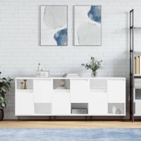 vidaXL Sideboards 3 Stk. Weiß Holzwerkstoff