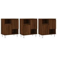 vidaXL Sideboards 3 Stk. Braun Eichen-Optik Holzwerkstoff