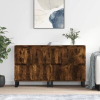 vidaXL Sideboards 2 Stk. R&auml;uchereiche Holzwerkstoff