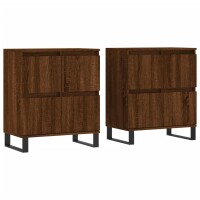 vidaXL Sideboards 2 Stk. Braun Eichen-Optik Holzwerkstoff