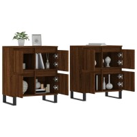 vidaXL Sideboards 2 Stk. Braun Eichen-Optik Holzwerkstoff