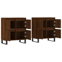 vidaXL Sideboards 2 Stk. Braun Eichen-Optik Holzwerkstoff