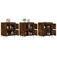 vidaXL Sideboards 3 Stk. R&auml;uchereiche Holzwerkstoff