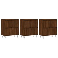 vidaXL Sideboards 3 Stk. Braun Eichen-Optik Holzwerkstoff