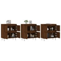 vidaXL Sideboards 3 Stk. Braun Eichen-Optik Holzwerkstoff