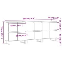 vidaXL Sideboards 3 Stk. Wei&szlig; Holzwerkstoff