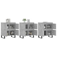 vidaXL Sideboards 3 Stk. Betongrau Holzwerkstoff