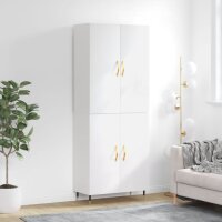 vidaXL Highboard Hochglanz-Weiß 69,5x34x180 cm...