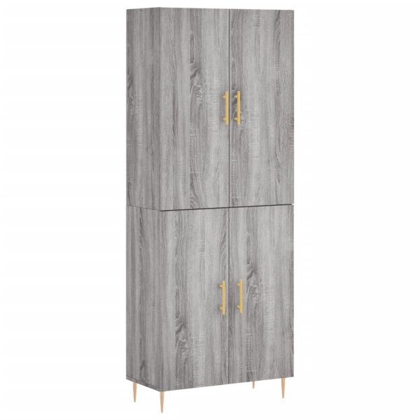 vidaXL Highboard Grau Sonoma 69,5x34x180 cm Holzwerkstoff