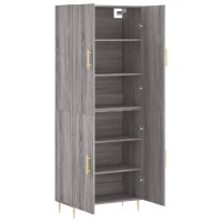 vidaXL Highboard Grau Sonoma 69,5x34x180 cm Holzwerkstoff